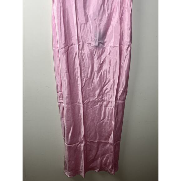 Anna October© X J.Crew Short Sleeve Slip Dress in Luster Crepe Size 22 Pink Maxi - Picture 5 of 11